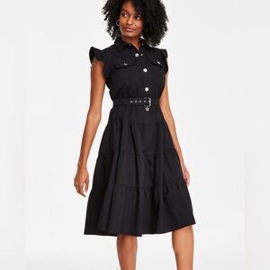 Tahari ASL Women's Snap-Front Tiered Midi
Dress Size 4